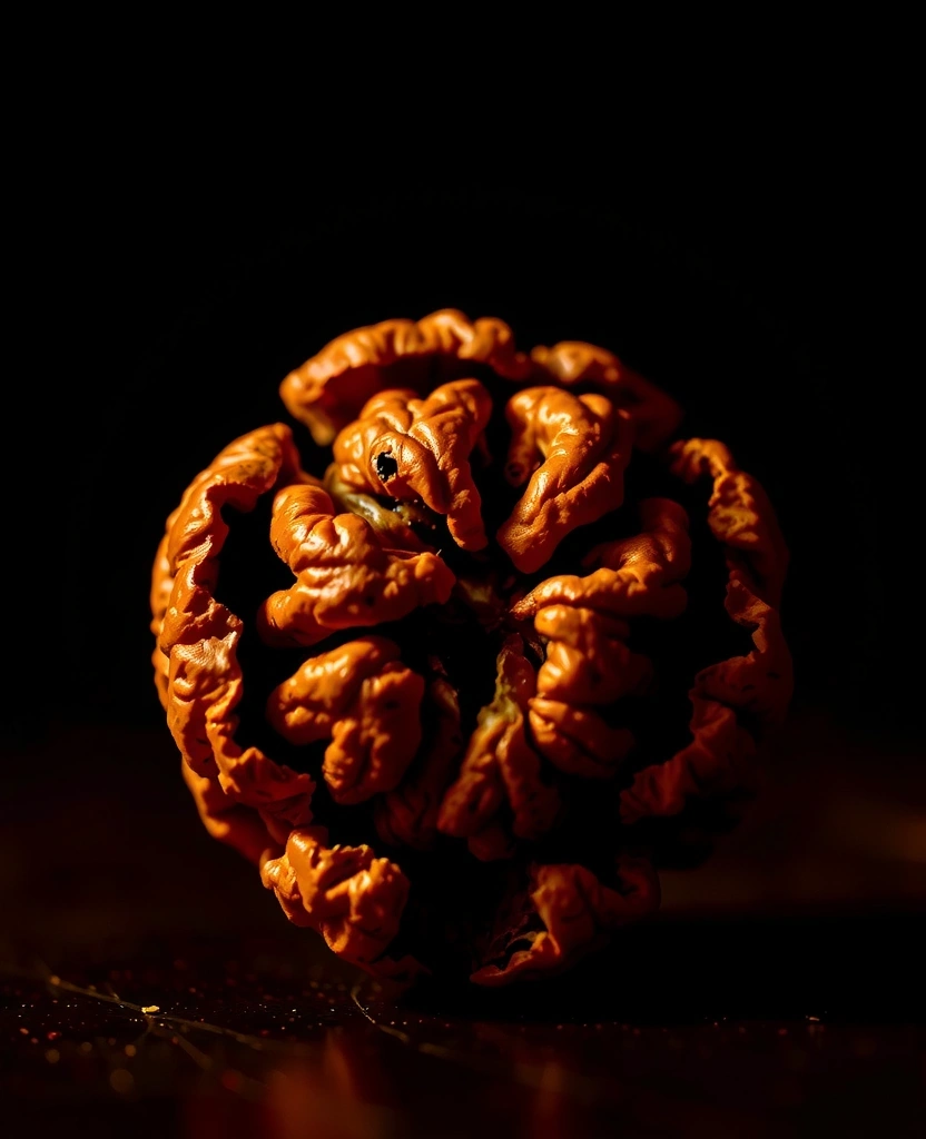 A detailed close-up of a walnut