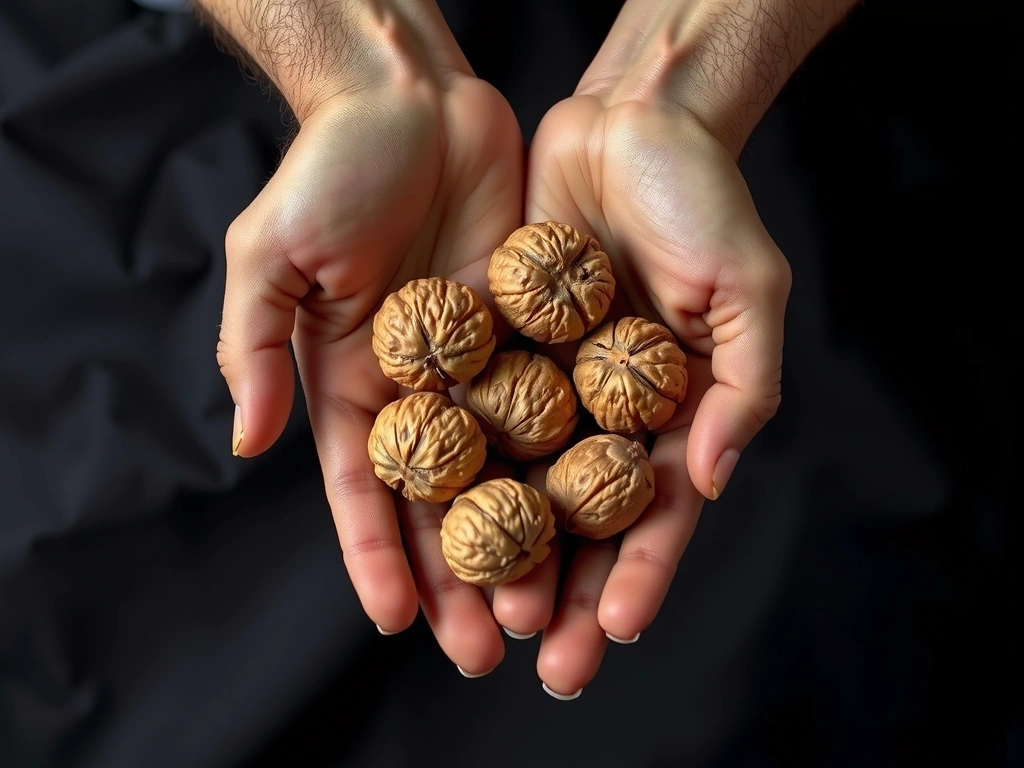 A serving of walnuts